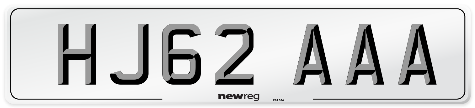 HJ62 AAA Number Plate from New Reg